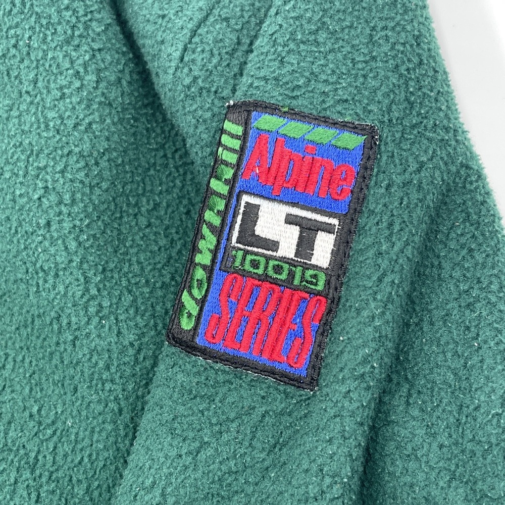 Vintage GAP Alpine Series Downhill LT Patch Fleece Sweatshirt 90s Green XL #C257 - Picture 3 of 7